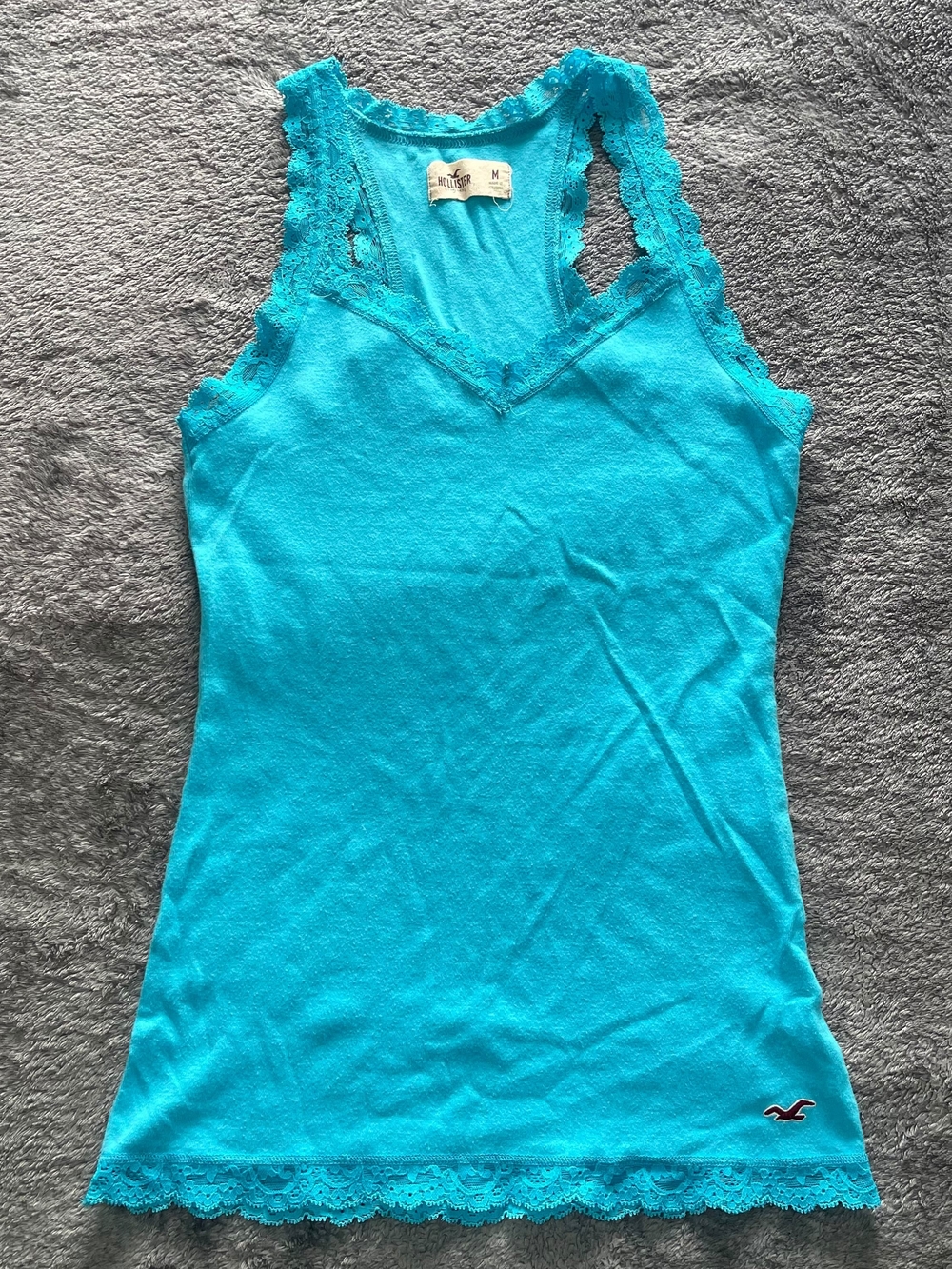 Vintage Hollister Y2K Lace Trim Cami tank top Women’s Medium stretch